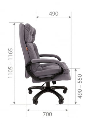 Офисное кресло Chairman 442 Серое_4