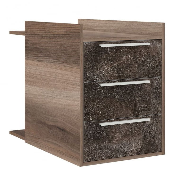 Тумба малая B-TONE BTN36130342 Вяз Бетон темный_0