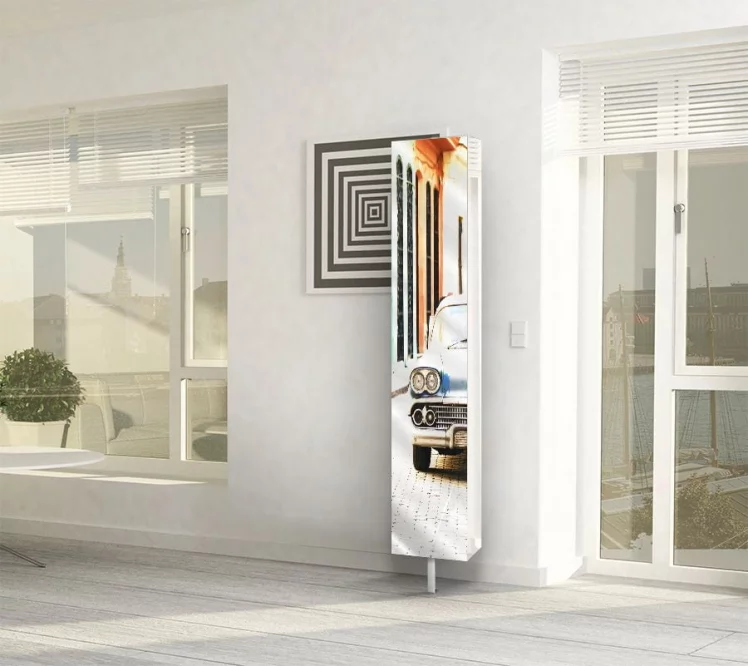 Поворотный зеркальный шкаф Zoom Art Белый_10