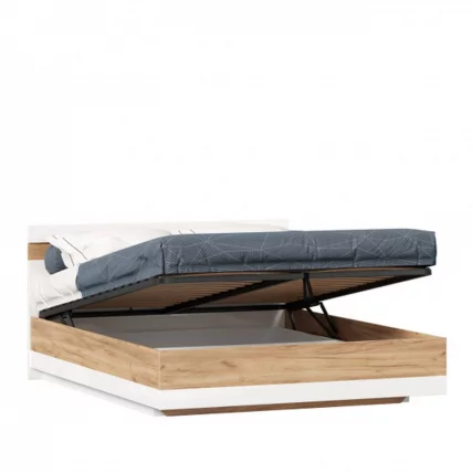 Кровать двуспальная 1600 с подъёмным механизмом Фиджи ЛД 659.078.000 Дуб Золотой Белый_2