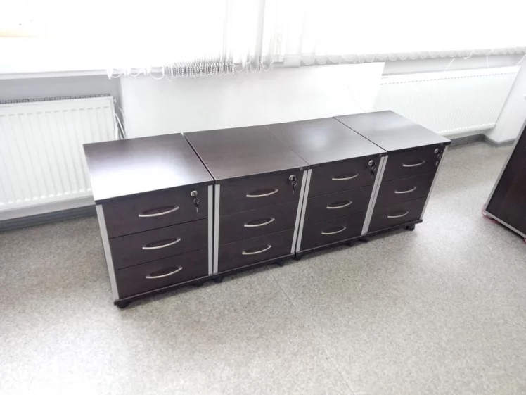 Тумба подкатная ТМ-3 Венге/металлик_1