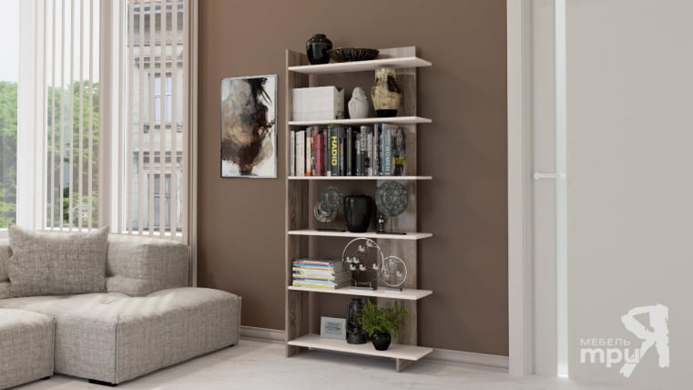 Стеллаж тип 13 Дуб Сонома трюфель-бежевый_1