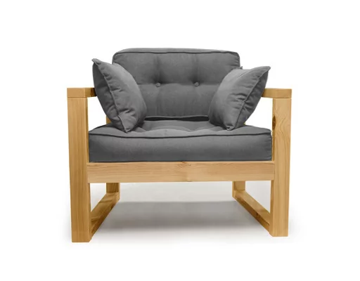 Диван одноместный DEmoku Д-1 серебристо-серый_натуральный_0