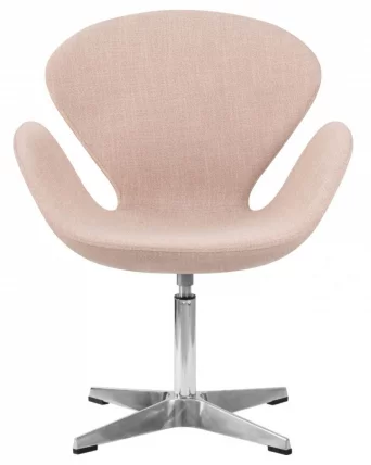 Кресло дизайнерское DOBRIN SWAN (бежевая ткань IF1, золотое основание)_2