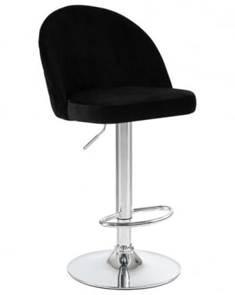 Стул барный ДОБРИН МИЛАНА (черный велюр (МДЖ9-101)) 2 шт / DOBRIN MILANA (MJ9-101))_1