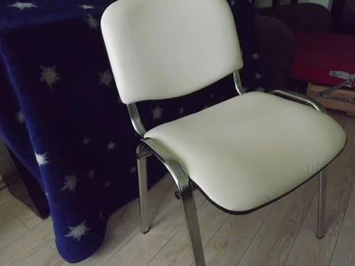 Стул для посетителей Iso CF-001 хром кожзам Бежевый_4