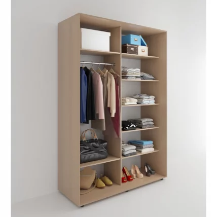 Шкаф-купе 2-х дверный Акцент-Сим Д 1200х600 Дуб молочный_1