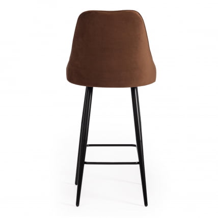 Стул барный KISH (mod. 714) ткань/металл, 50х57х110 см, высота до сиденья 78 см, коричневый barkhat 11/черный_3
