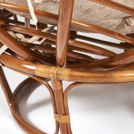 Кресло PAPASAN 23/01 W /с подушкой/ диаметр подушки 129 см, 115х101х104 см, Pecan (орех), ткань Старт_6