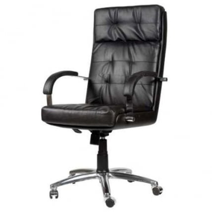 Кресло руководителя Президент хром Коричневый_0