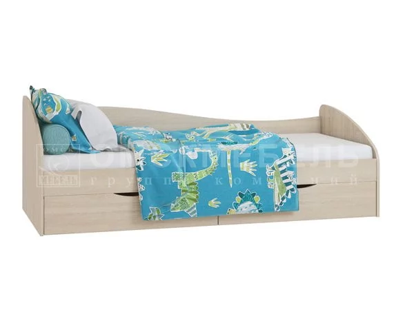 Кровать 800 с ящиками Пионер Кр15 Дуб сонома_0