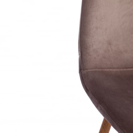 Стул BREEZE (mod. 4724) металл/вельвет, 44х48х87см, серо-бежевый/натуральное дерево_6