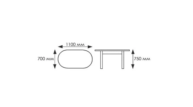 Стол обеденный Овальный ХРОМ 1кат. белый глянец ЛДСП белый_1
