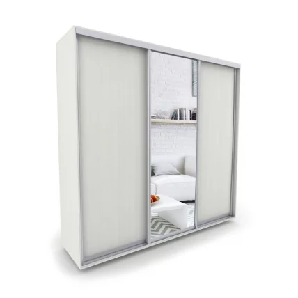 Шкаф-купе 3-х дверный Акцент-Сим ДЗ 2400х600 Выбеленное дерево_0