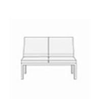 Диван двухместный без подлокотников Норман 2А Светло-серый_1