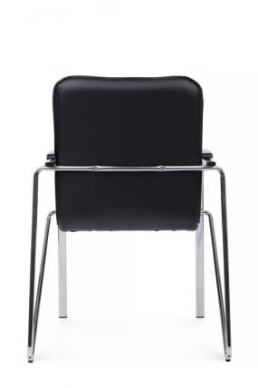 Стул Самба с деревянными подлокотниками SMB-02H Хром гальв. Черный_3