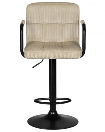 Стул барный ДОБРИН КРУГЕР АРМ БЛАCК (бежевый вельвет (ЛАР-Е2041-04)) 2 шт / DOBRIN KRUGER ARM BLACK (LAR-E2041-04))_6