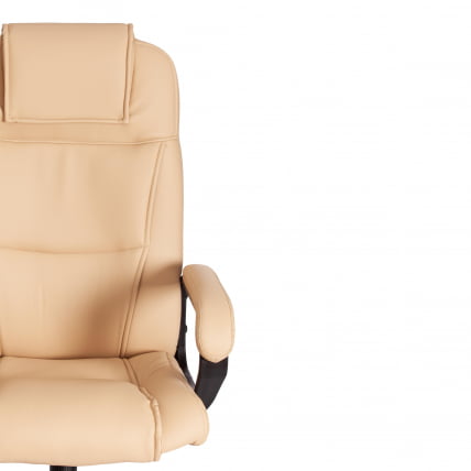 Кресло BERGAMO хром (22) кож/зам, бежевый, 36-34_5