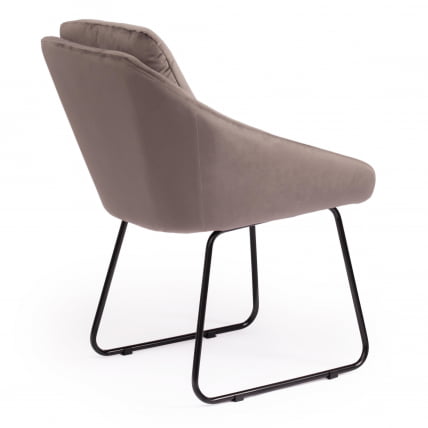 Кресло STAR (mod. CY-1919) вельвет/металл, 68 х 60 х 88 см , серый (HLR 24)/черный_2