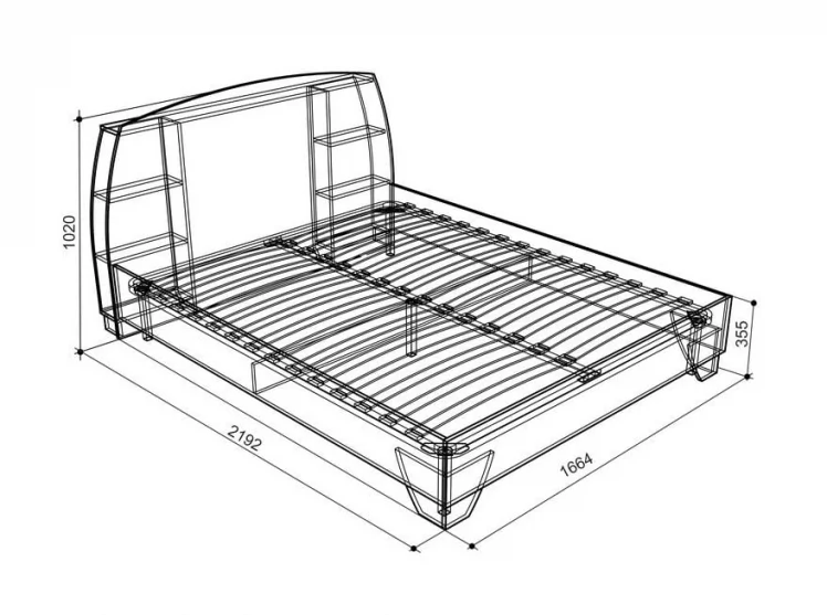 Кровать Виктория-1 1600 Дуб Сонома_2