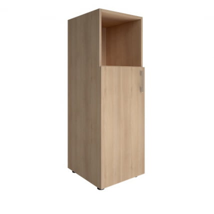 Шкаф книжный средний полуоткрытый без топа YALTA LT-SU 2.1R Снежная Платина_0