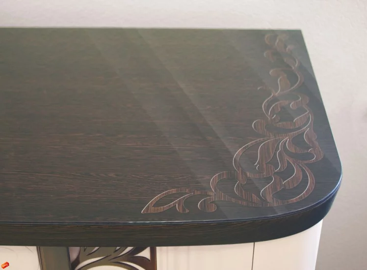 Комплект мебели для спальни Катрин №02 Дуб венге Белый песок Санчо крем Браун вуд_8