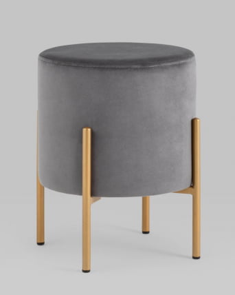 Пуф Кейси велюр Серый_1