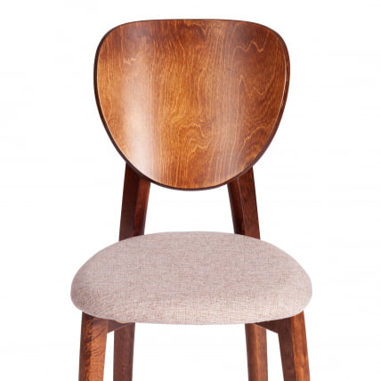 Стул ДИАМАНТЕ мягкое сидение бук, 42кс42кс85см, коричневый, ткань воол карамел, бежевый / DIAMANTE 42x42x85см, wool caramel,_5