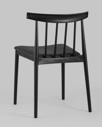 Стул пластиковый Ranch с мягким сиденьем Черный_5