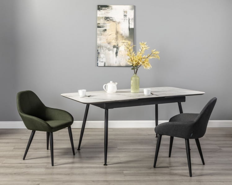 Стол Месси раздвиж. 140-180 Светлый мрамор/Бабочка_11