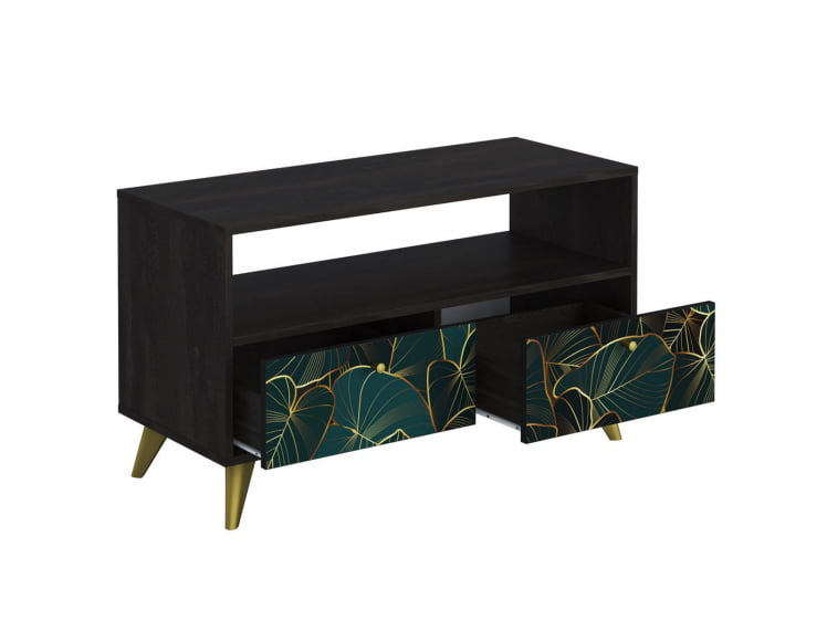 Тумба консольная ТМ-005 АРТ Угольный камень/TROPICAL_1