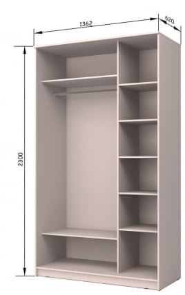 Шкаф-купе Хит-23-14-77 Лондон Ясень шимо темный_1