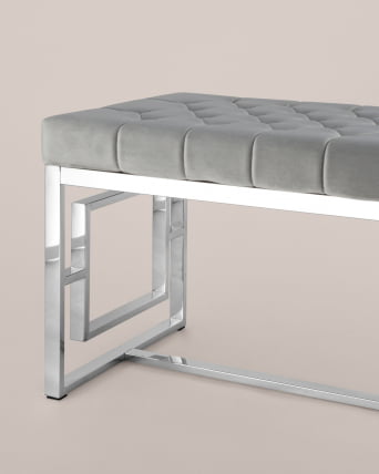 Банкетка БРУКЛИН велюр Серый_3