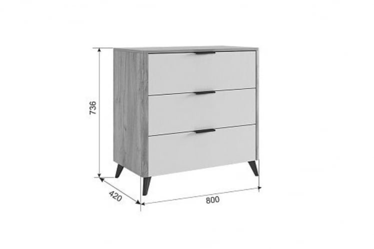 Комод Адам MSA-02 дуб крафт золотой/белое дерево_4