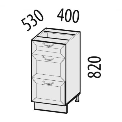 Стол кухонный (3 ящика с системой плавного закрывания) Оливия 71.90_1