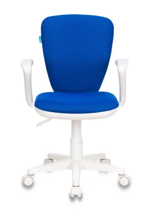 Кресло детское Бюрократ KD-W10AXSN (пластик белый) Синий 26-21_1