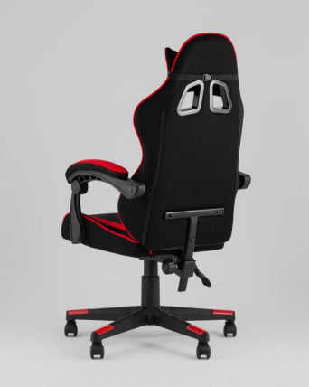 Кресло спортивное TopChairs Shadow ткань черно-красный_5