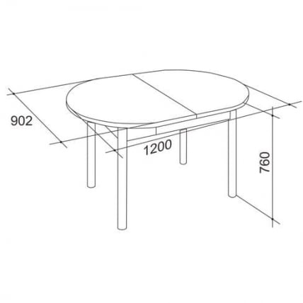 Кухонный стол Квартет Дуб Млечный_3
