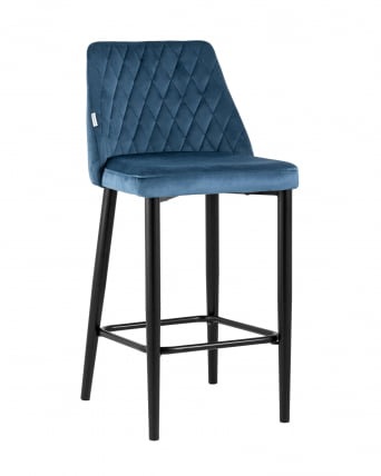 Стул полубарный Диего велюр Пыльно-синий_0