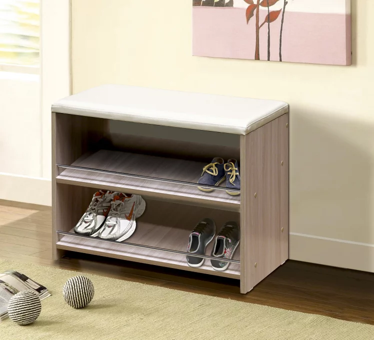 Стеллаж для обуви В-1 Ясень шимо светлый/Glory 174  (беж)_0