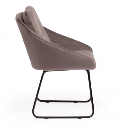 Кресло STAR (mod. CY-1919) вельвет/металл, 68 х 60 х 88 см , серый (HLR 24)/черный_1