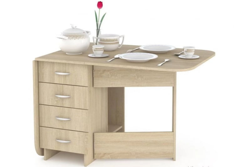 Стол-книжка с ящиками Глория 606 К Дуб сонома_1