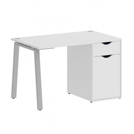 Стол письменный HOME OFFICE VR.SP-3-118.1.A Белый/Серый металл_0