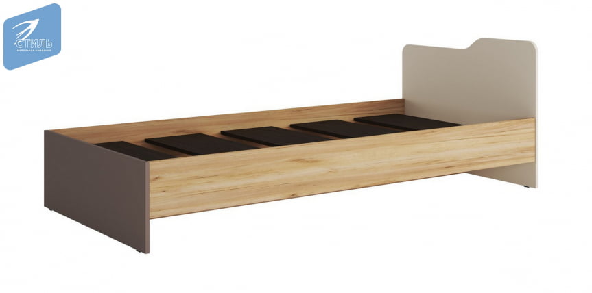 Кровать RICH КР-003 Миндаль/Глиняный серый/дуб крафт золотой_0