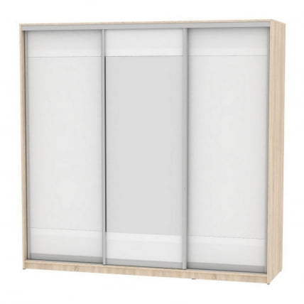 Шкаф-купе B-230х235х60-3(ДСС-Белый-D9D10D9)_0