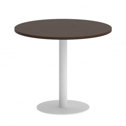 Стол журнальный круглый HOME OFFICE VR.SP-5-90.1 Венге Цаво/Белый металл_0