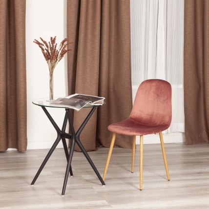 Стул BREEZE (mod. 4724) вельвет/металл, 44 х 53 х 87 см, Coral (коралловый) HLR44 / натуральный_7