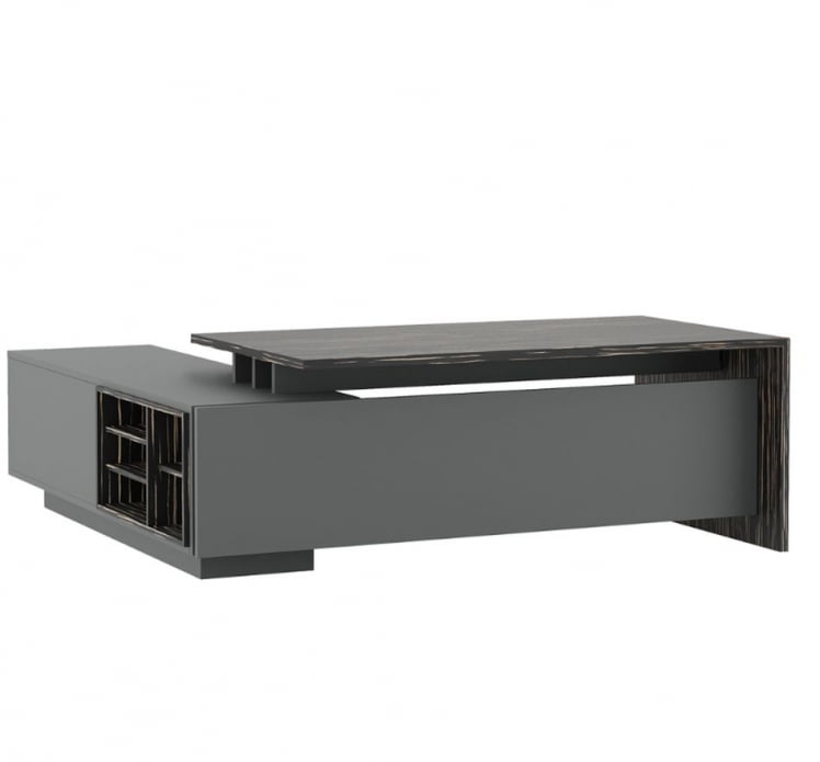 Стол письменный на опорной креденции DALI DLI37210112 Эбен Антрацит_0