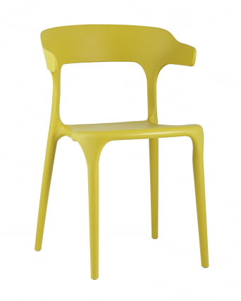 Стул пластиковый Neo с подлокотниками Горчичный_0