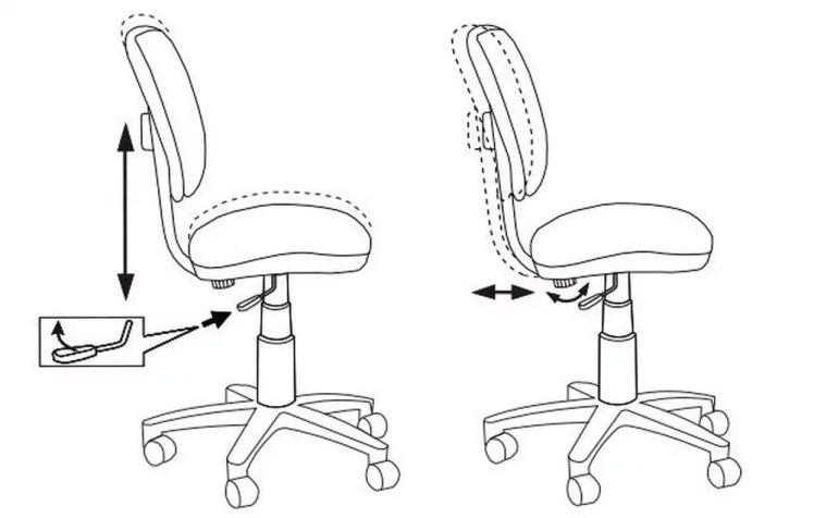 Кресло детское Бюрократ CH-W204NX (пластик белый) Салатовый 15-118_5
